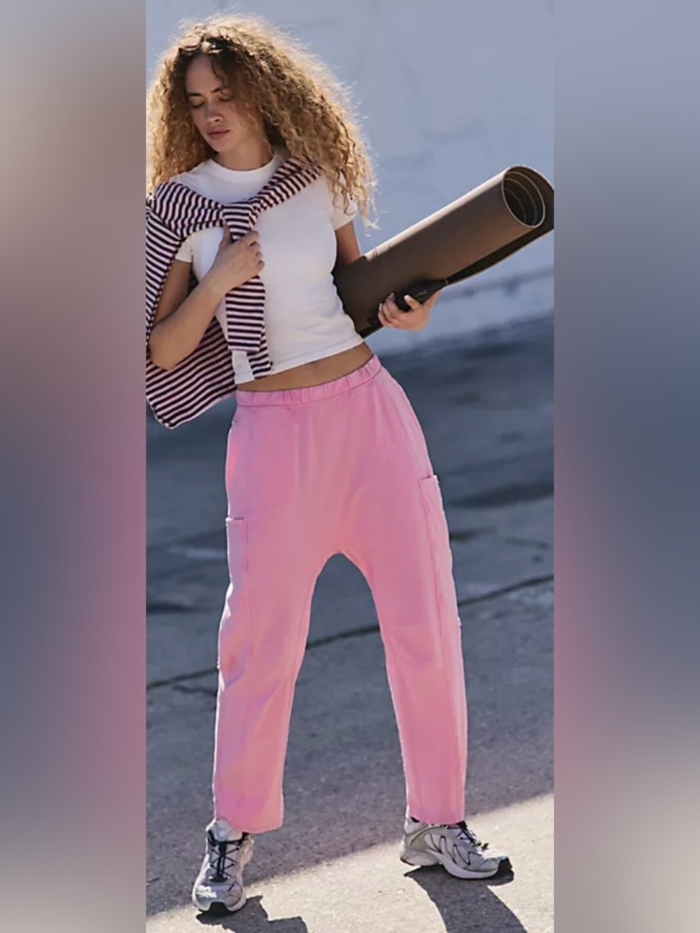 NWT FREE PEOPLE MOVEMENT HOT SHOT PANTS PINK ICING